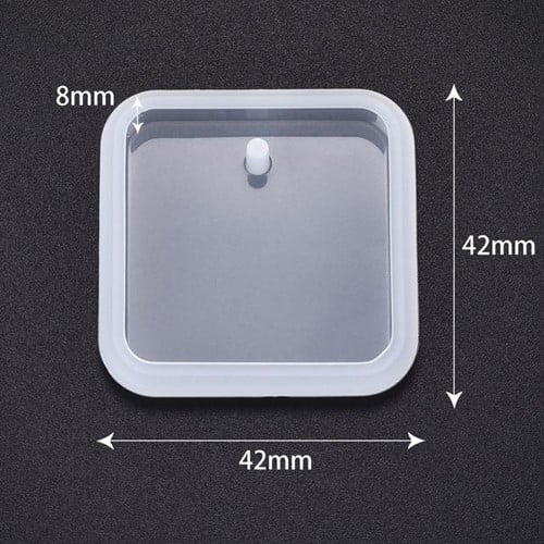 [A-024433] Siliconenmal Vierkant ronde hoeken voor sieraden of sleutelhanger Epoxy resin 16 cm per stuk
