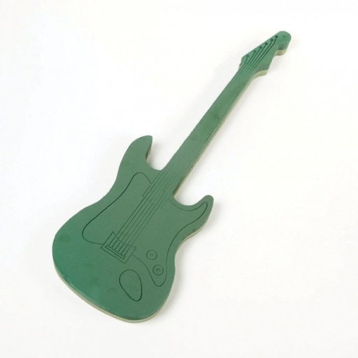 [A-027608] Gitaar, Elektrische gitaar 97 x 32 cm steekschuimvorm oase voor verse bloemen