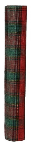 [A-027705] Decostof Tafelloper Tartan Schotse ruit Rood Groen polyester Dessin C 200cm x 35cm