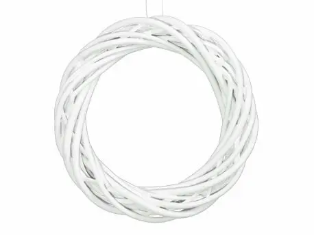 [A-027708] Krans Wilgentenen Wit twijgenkrans 20 x 4 cm