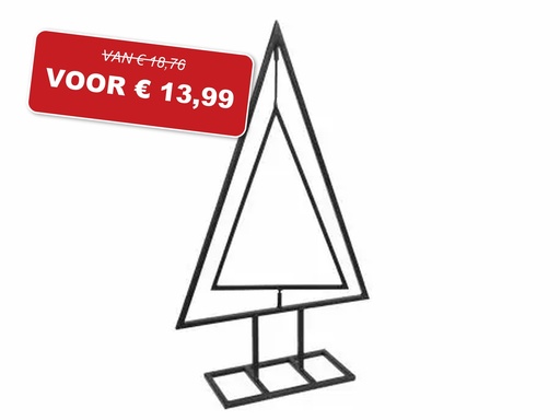 [A-027715] Metalen Frame Kerstboom Movable Zwart op voet 30x10x50 cm