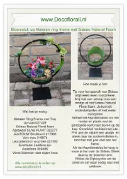 [A-027756] Bloemstuk op metalen ring frame met Sideau Natural foam Stel zelf je pakket samen  