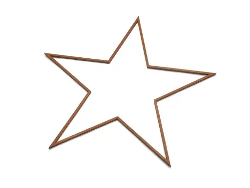 [A-027800] Metalen frame Ster Roest 60 cm