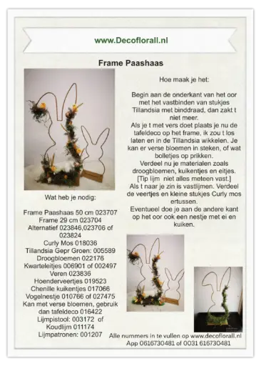 [A-027910]  Frame Paashaas Stel zelf je pakket samen