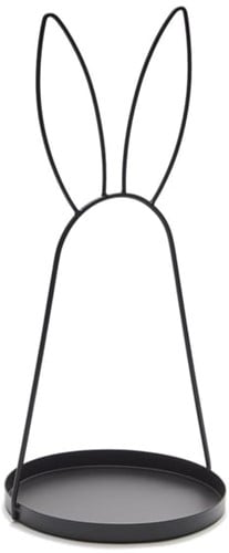 [A-027934] Dienblad metalen frame Haas Konijn Bunny Ear 40 cm hoog Ø18 cm 
