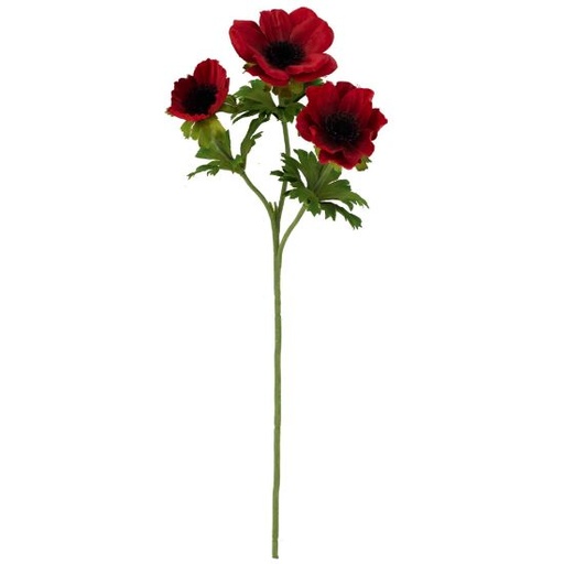 [A-028049] Anemoon Rood Zijdenbloem 56 cm per stuk