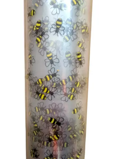 [A-028013] Cellofaanfolie Bloemenfolie Inpakfolie Bij Geel/Zwart 80cm x 100 m