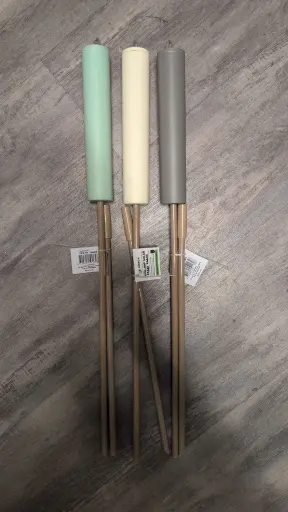 [kopie 027909] LED Fakkel Solar Pastel 97 cm -3 verschillende Sfeervolle Tuinverlichting op Zonne-energie Set van 3 