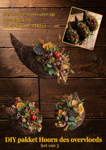 [A-028217] DIY Luxe geurende hoorn des overvloeds Stel zelf je pakket samen 